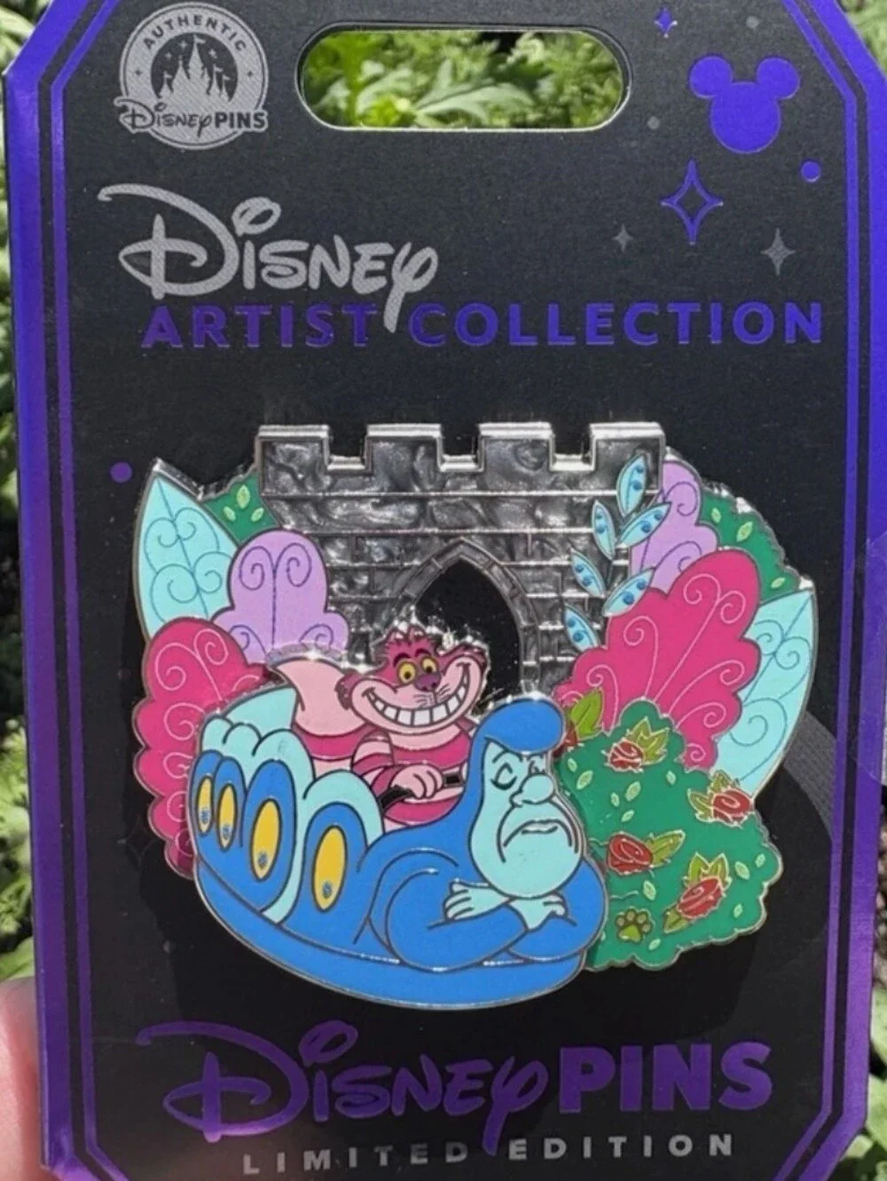 2026 Disney Parks Artist Series Alice in Wonderland Cheshire And Caterpillar Pin